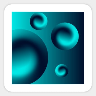 Modern blue circle gradient Sticker